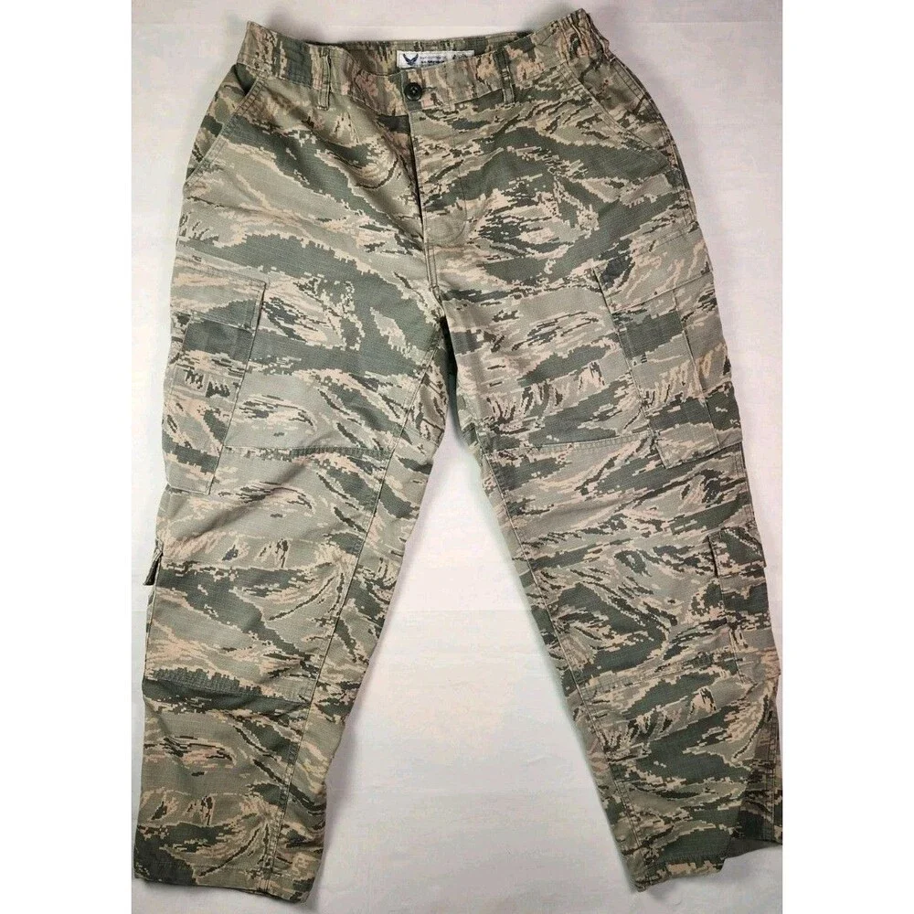 Air Force Pattern Camo Pants Mens 31X29 Tiger Camo Utility Cargo Trouser